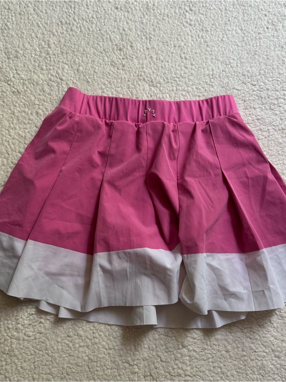 VARLEY Chase Mid Rise Tennis Skirt Skort Pink White Size Small - Picture 8 of 10